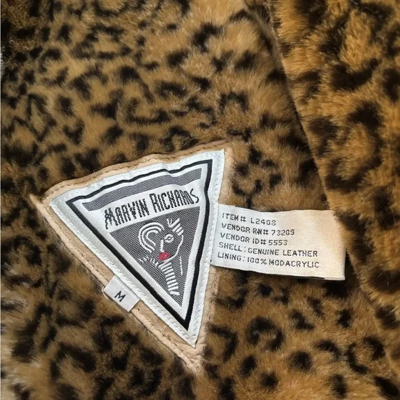 Amazing Vintage Marvin Richards Suede Women's Coat with Leopard Print Lining - Picture 2 of 7